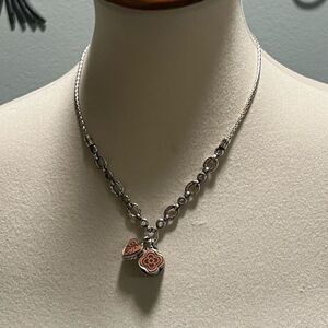 NWOT Brighton Silver and Brown Charm Necklace #PNNK